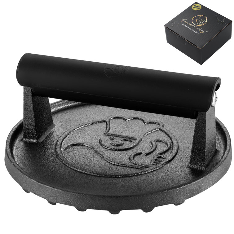 Gourmet Easy Cast Iron Dishwasher Safe Grill Press Wayfair